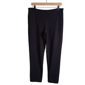 Alembika Black Pull On Ankle Pants US Size 8 10 M Stretch
